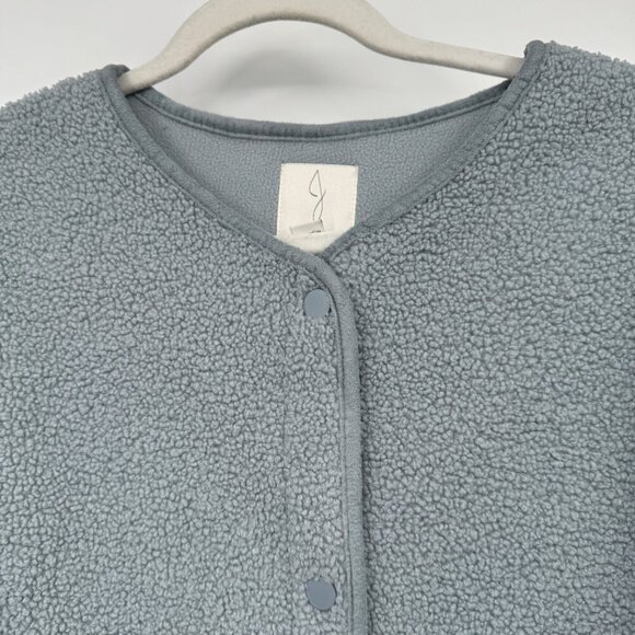 Joie Jackets & Blazers - Joie Womens Small Shacket Sherpa Lightweight Jacket Teddy Snap Light Blue Woman’